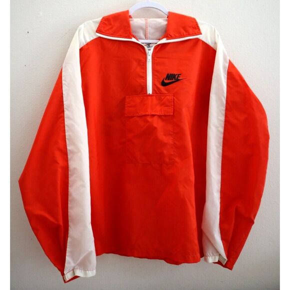 Nike Men's Sz M Red/White Santa Monica College Windbreaker Jacket *Vintage 70s* - Picture 1 of 10
